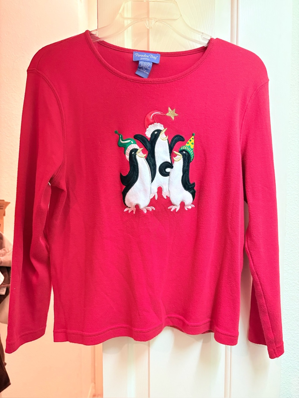 Paradise Bay Penguin Holiday long sleeve holiday T-shirt